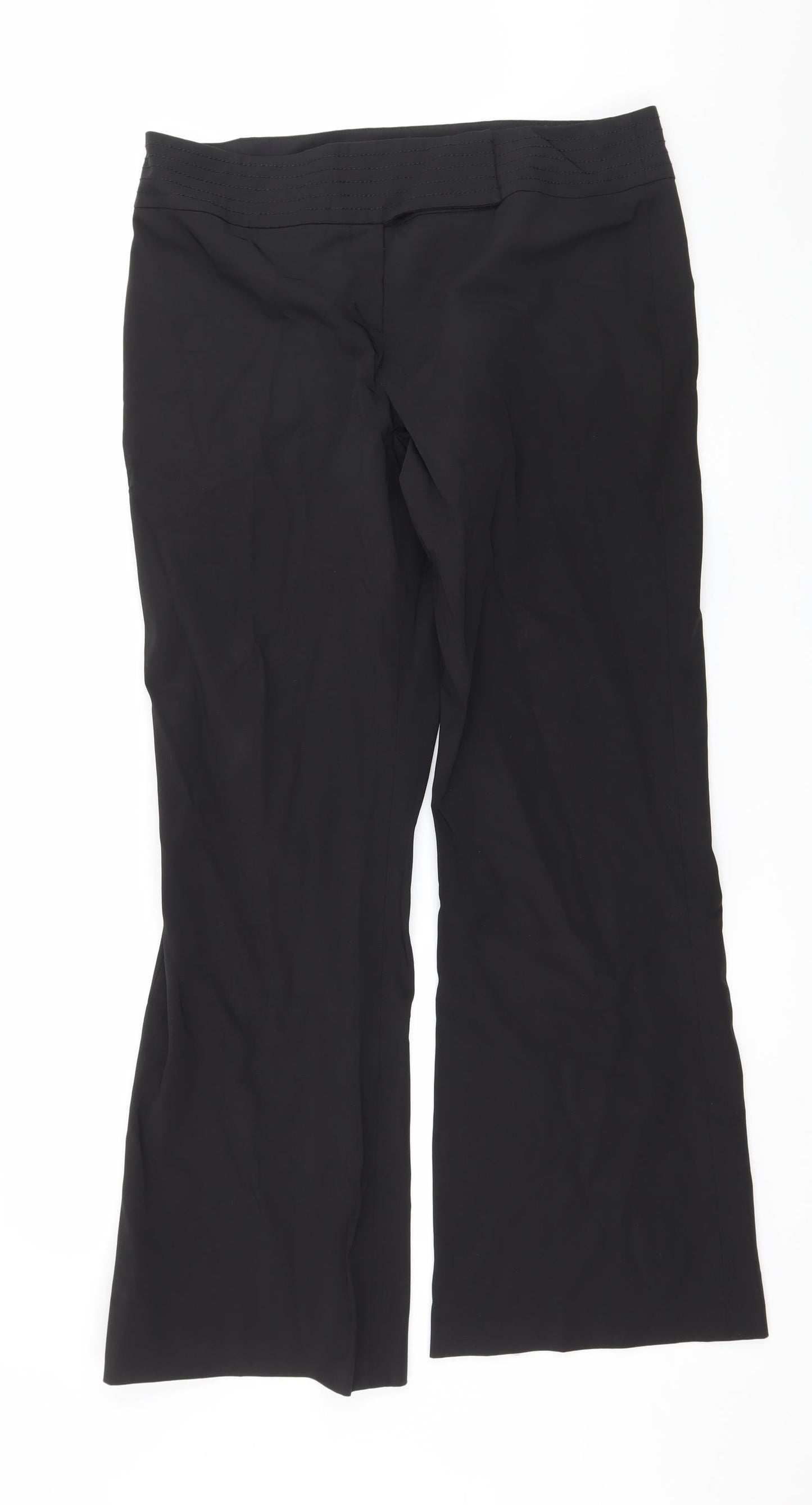 Womens UK Size 14 Etam Regular Fit  Black Trousers
