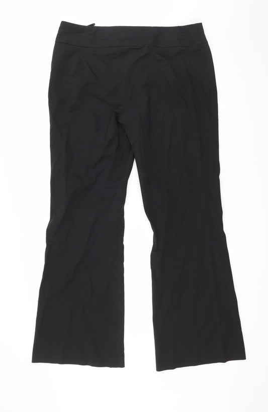 Womens UK Size 14 Etam Regular Fit  Black Trousers