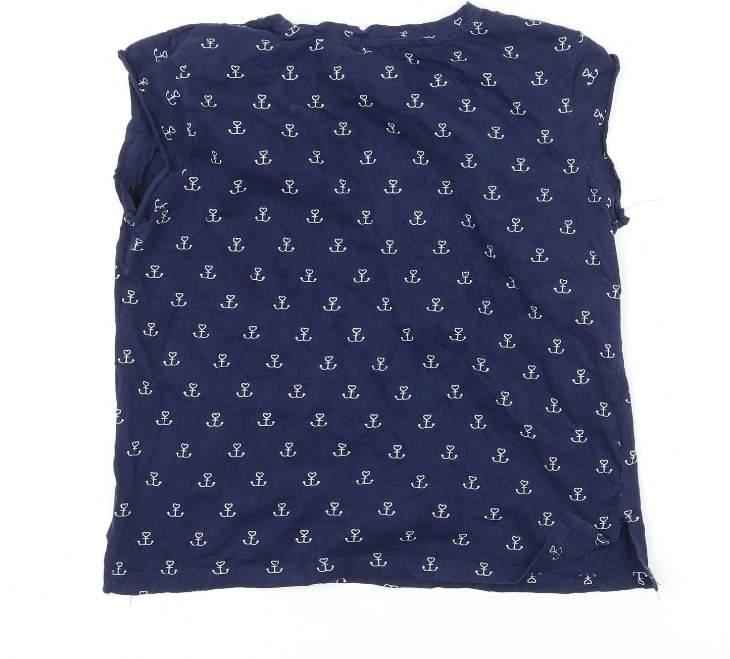 Womens UK Size S Pull&Bear Blue Basic T-Shirt