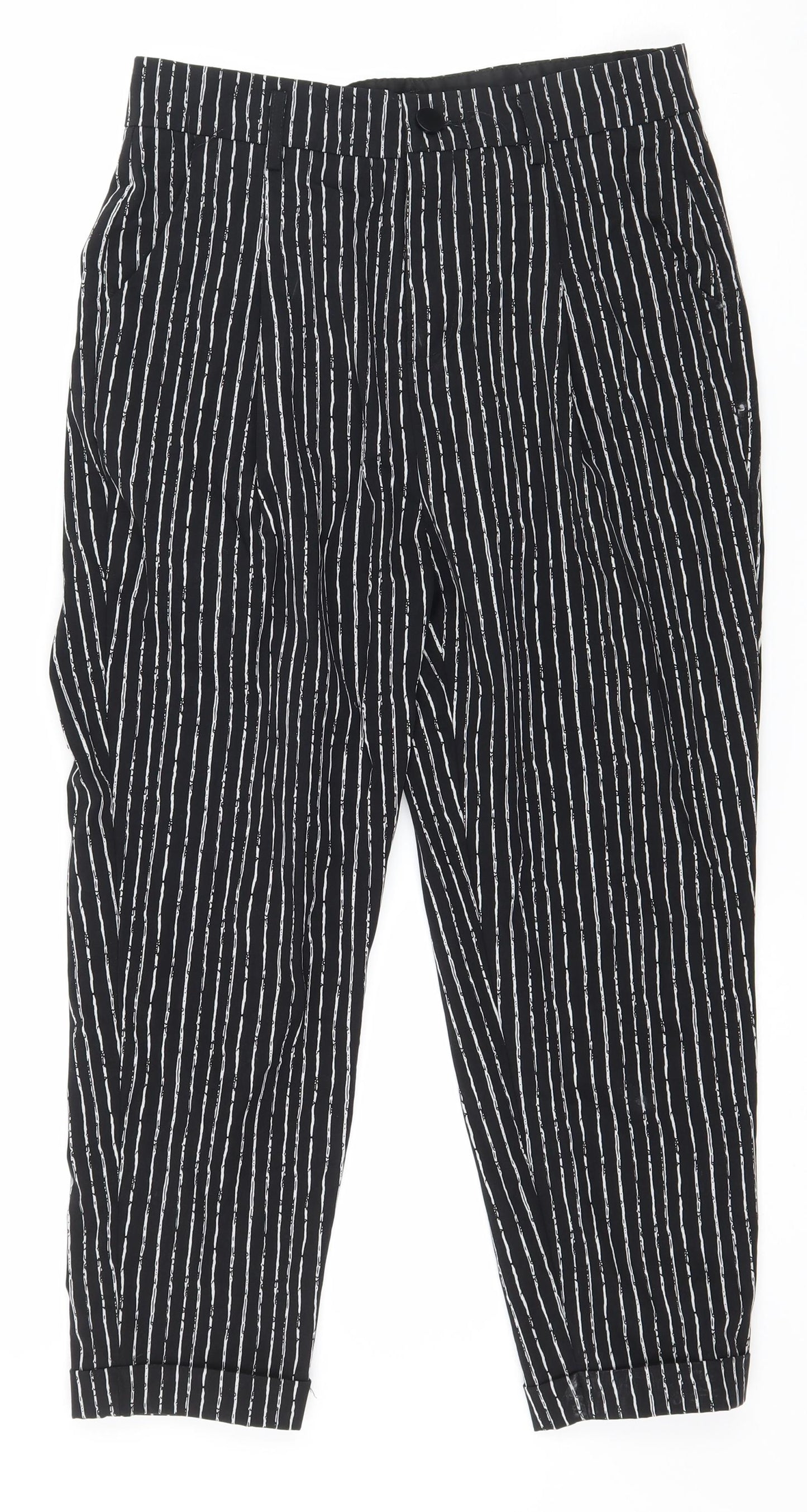 Womens UK Size 27 in Preworn Regular Fit  Black Trousers