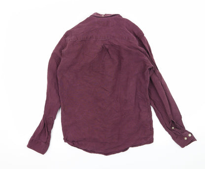 River Island Mens Purple    Button-Up Size XS