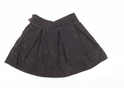 Zara Girls Grey  Corduroy Flare Skirt Size 9-10 Years