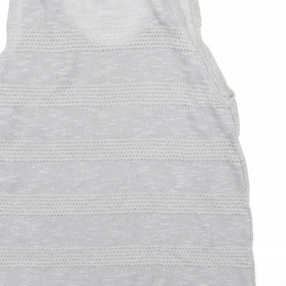 Womens UK Size 14 Topshop Green Basic Tank