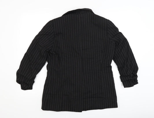 Very Womens Black Striped  Jacket Blazer Size 12