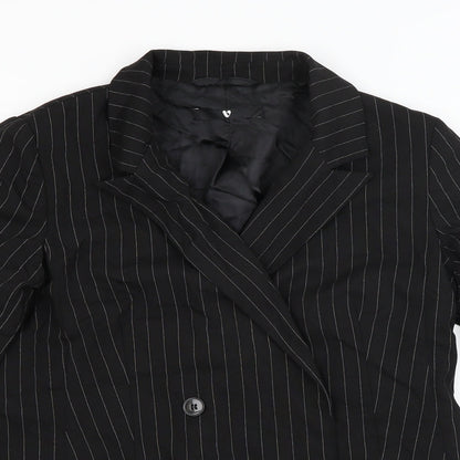 Very Womens Black Striped  Jacket Blazer Size 12