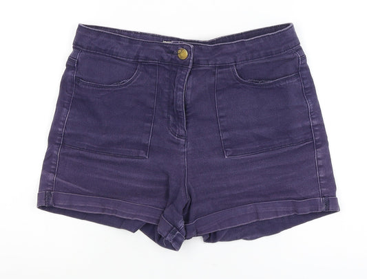 Papaya Womens Purple   Hot Pants Shorts Size 8