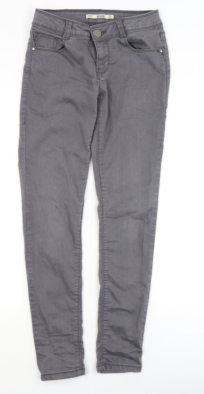 Dorothy Perkins Womens Grey   Skinny Jeans Size 8 L28 in