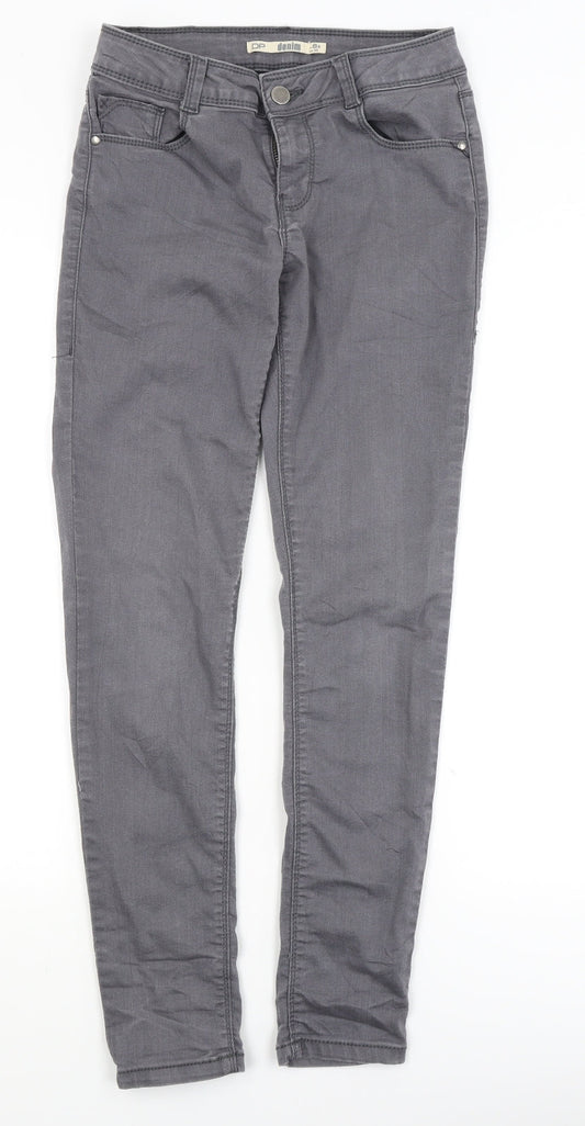 Dorothy Perkins Womens Grey   Skinny Jeans Size 8 L28 in
