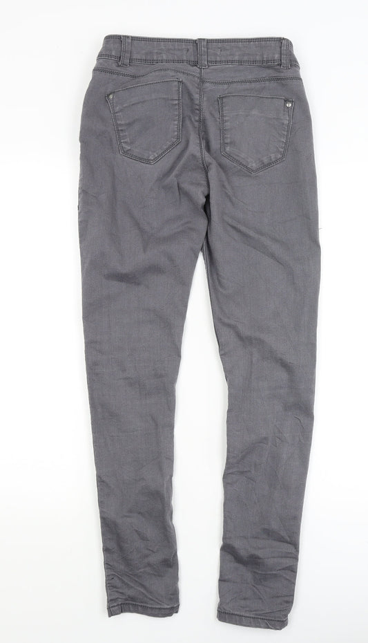 Dorothy Perkins Womens Grey   Skinny Jeans Size 8 L28 in