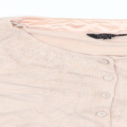 Savida Womens Pink   Cardigan Jumper Size 14