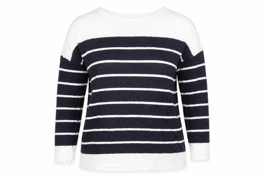 Phase Eight Womens White Striped  Pullover Jumper Size M