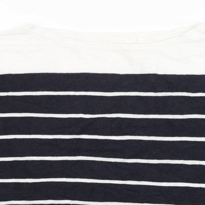 Phase Eight Womens White Striped  Pullover Jumper Size M