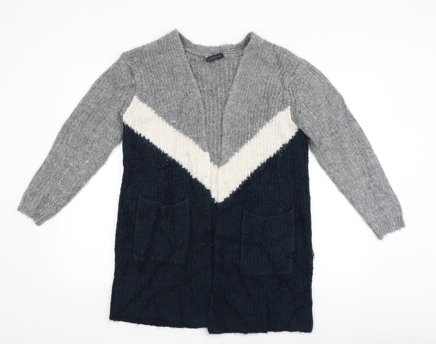 M&S Womens Grey   Cardigan Jumper Size M