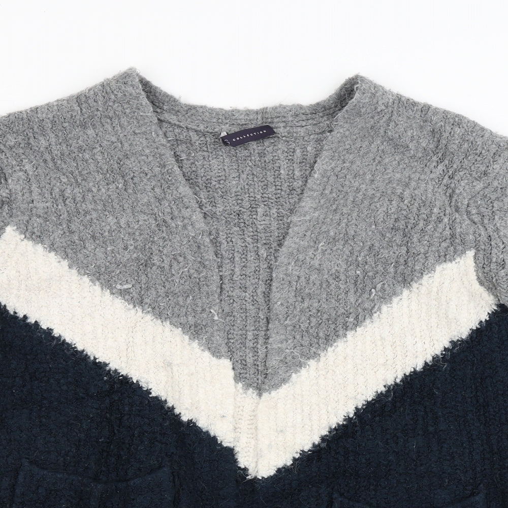 M&S Womens Grey   Cardigan Jumper Size M