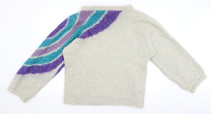 Filatura Di Crosa Womens Ivory Striped  Pullover Jumper Size L