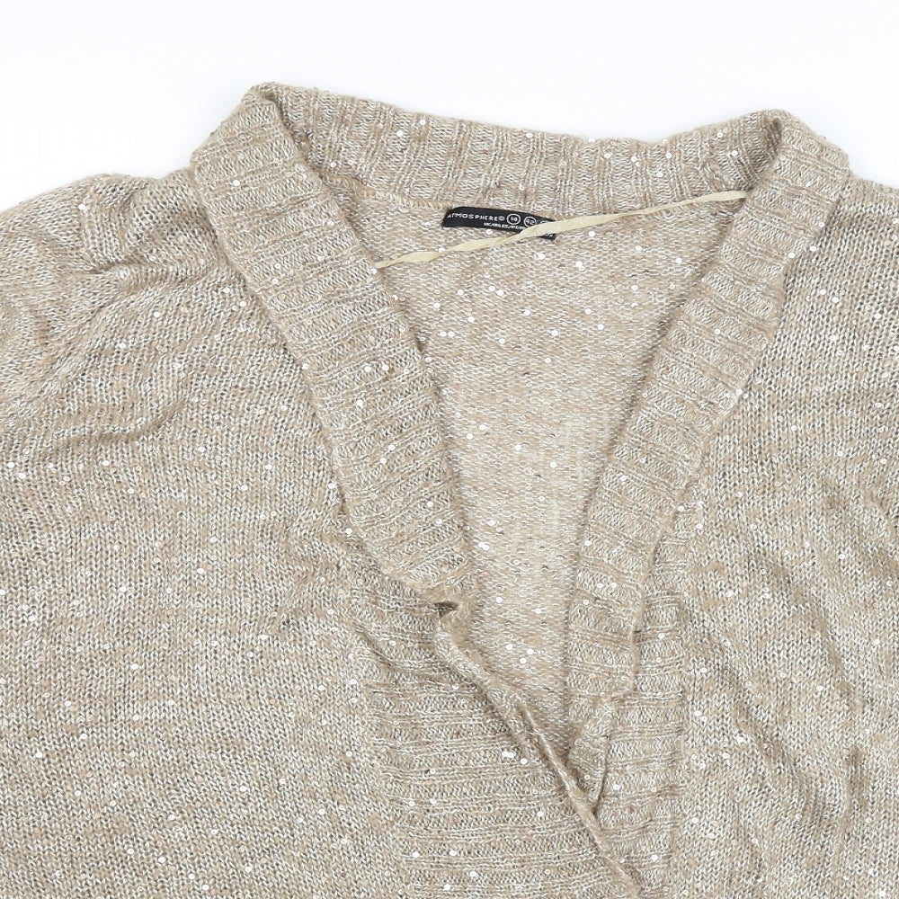 Atmosphere Womens Gold   Cardigan Jumper Size 14