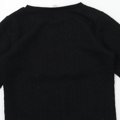 MISS EVIE Girls Black   Pullover Sweatshirt Size 11-12 Years  - CHRISTMAS