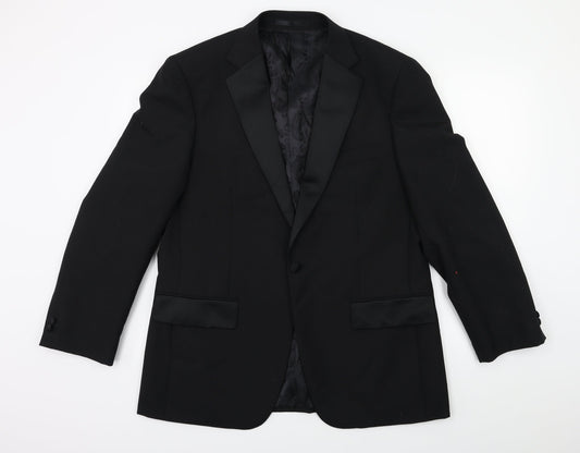 Mens UK Size 40 Brook Taverner Regular Black Suit Jacket