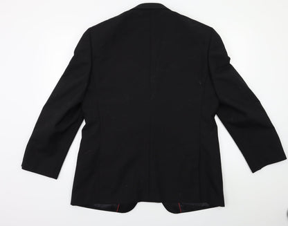 Mens UK Size 40 Brook Taverner Regular Black Suit Jacket