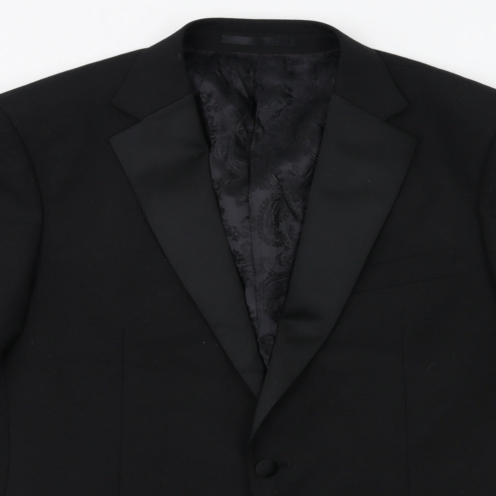 Mens UK Size 40 Brook Taverner Regular Black Suit Jacket