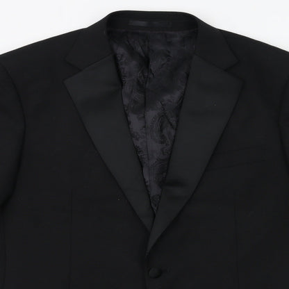 Mens UK Size 40 Brook Taverner Regular Black Suit Jacket