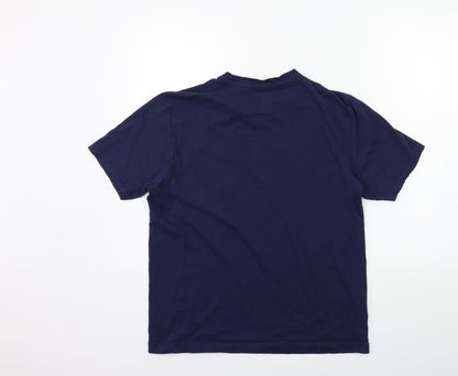 Womens UK Size M Donnay Blue Basic T-Shirt
