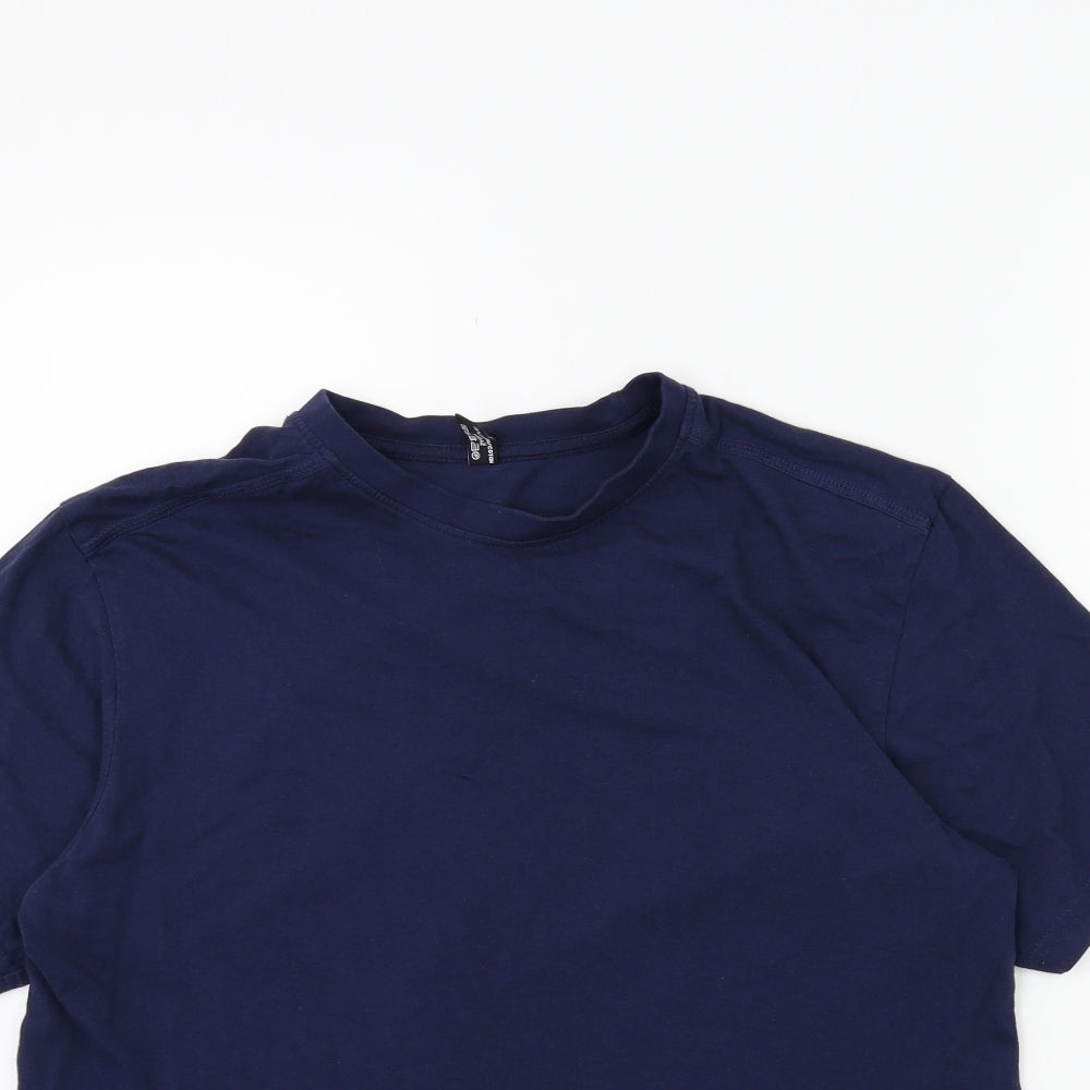Womens UK Size M Donnay Blue Basic T-Shirt