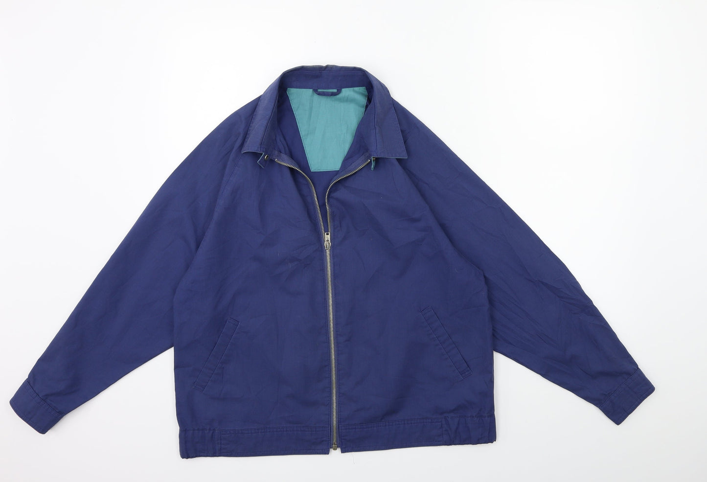Mens UK Size M Preworn Blue Overcoat