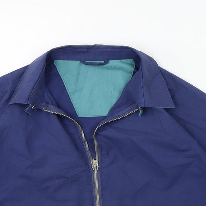 Mens UK Size M Preworn Blue Overcoat