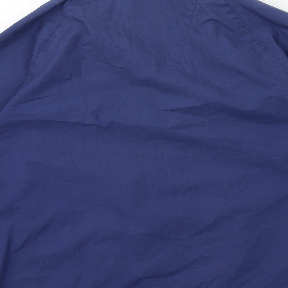 Mens UK Size M Preworn Blue Overcoat