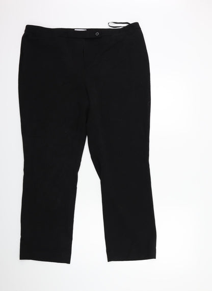 Womens UK Size 20 EWM Regular Fit  Black Trousers