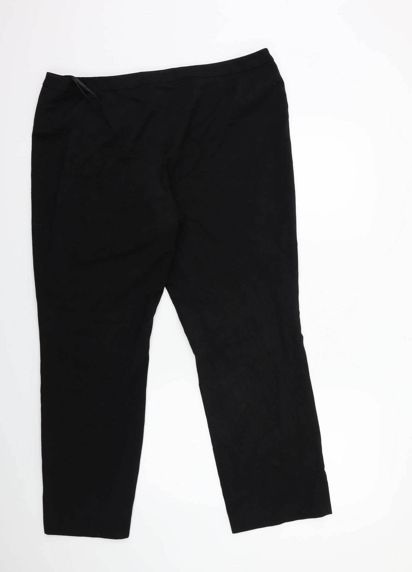 Womens UK Size 20 EWM Regular Fit  Black Trousers