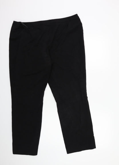 Womens UK Size 20 EWM Regular Fit  Black Trousers