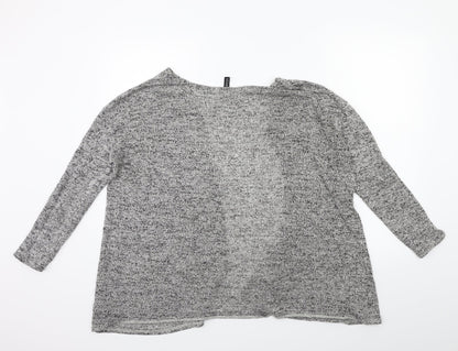 H&M Womens Grey  Knit Cape Jumper Size M