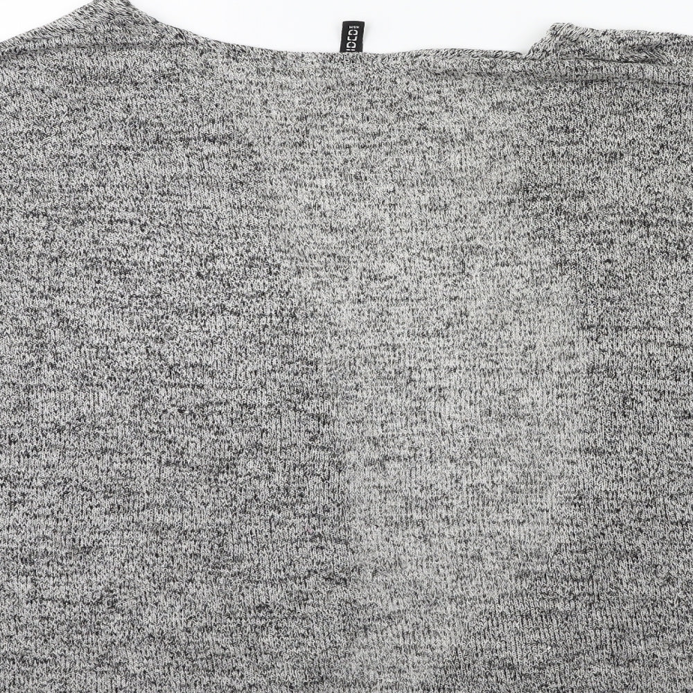 H&M Womens Grey  Knit Cape Jumper Size M