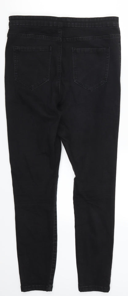 Denim Co Womens Black  Denim Skinny Jeans Size 14 L25 in