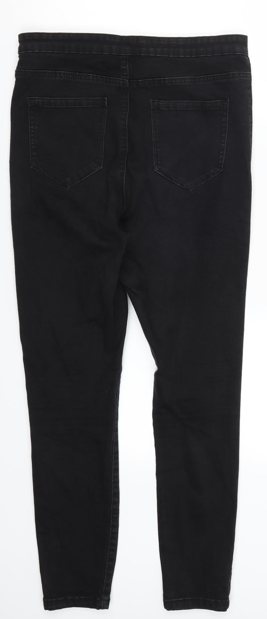 Denim Co Womens Black  Denim Skinny Jeans Size 14 L25 in