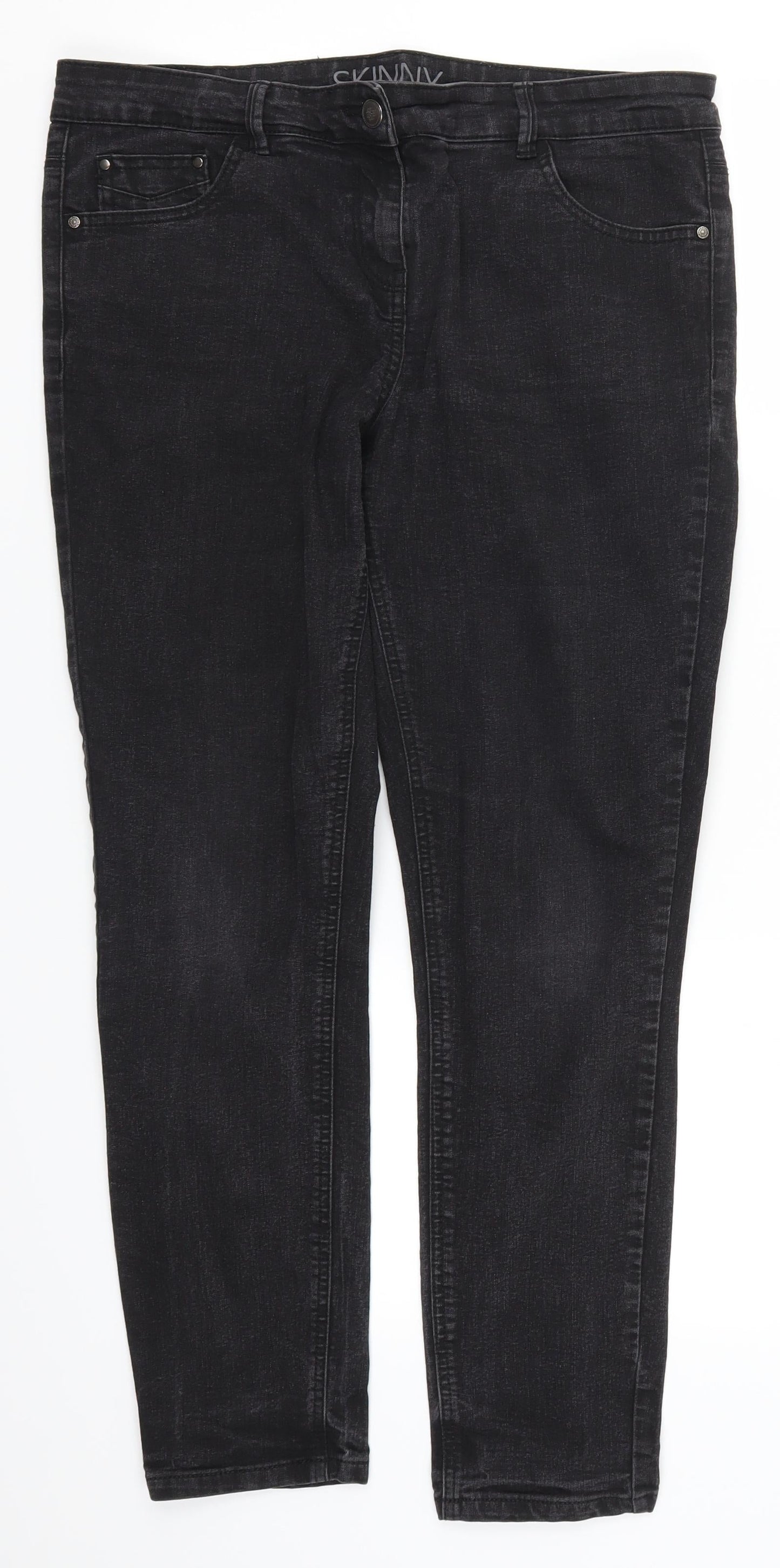 Womens UK Size 33 in Preworn Regular Fit Skinny Black Jeans