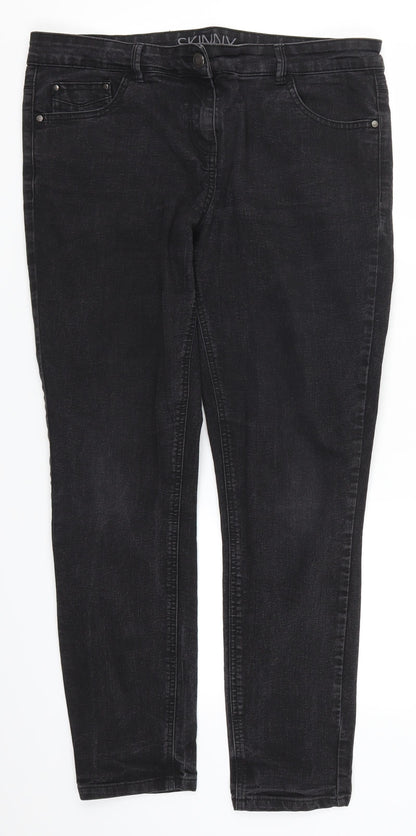 Womens UK Size 33 in Preworn Regular Fit Skinny Black Jeans