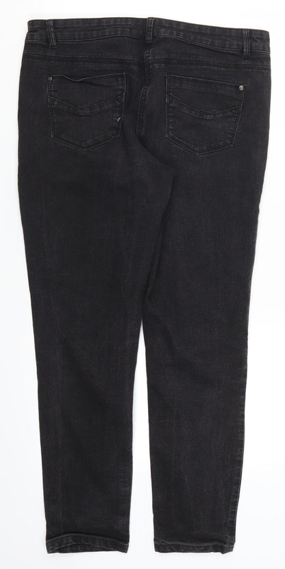 Womens UK Size 33 in Preworn Regular Fit Skinny Black Jeans