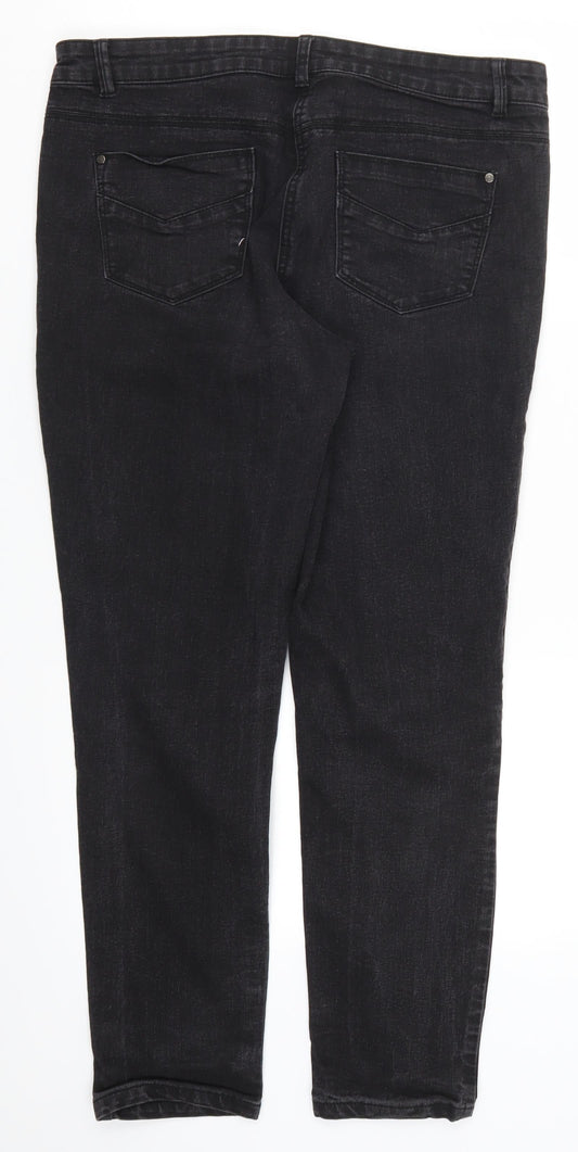 Womens UK Size 33 in Preworn Regular Fit Skinny Black Jeans