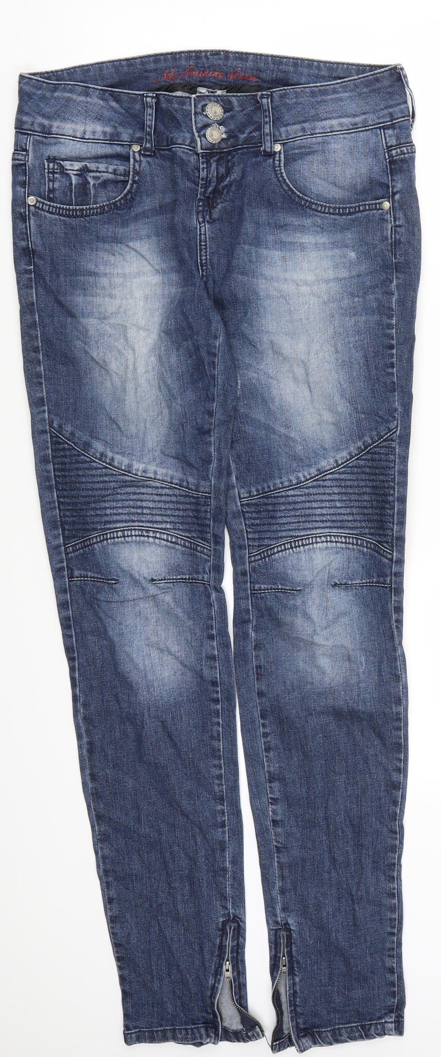 Womens UK Size 32 in Preworn Regular Fit Skinny Blue Jeans
