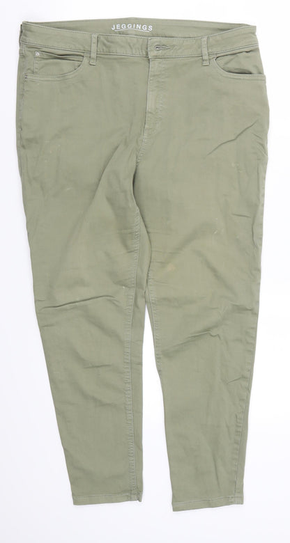 Womens UK Size 36 in Preworn Regular Fit Jegging Green Jeans