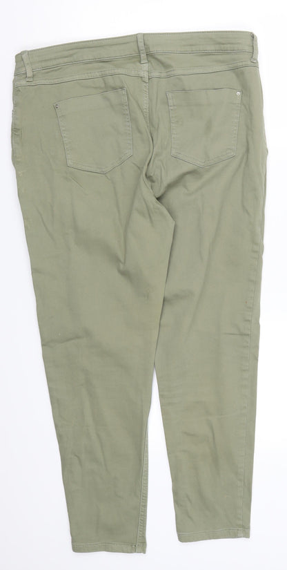 Womens UK Size 36 in Preworn Regular Fit Jegging Green Jeans