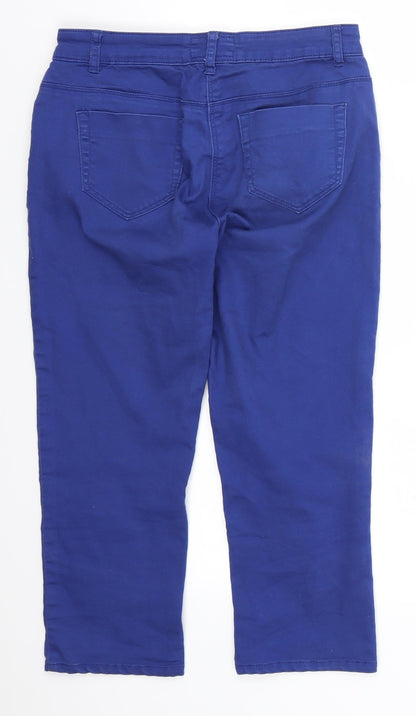 Red Herring Womens Blue  Denim Cropped Jeans Size 8 L21 in