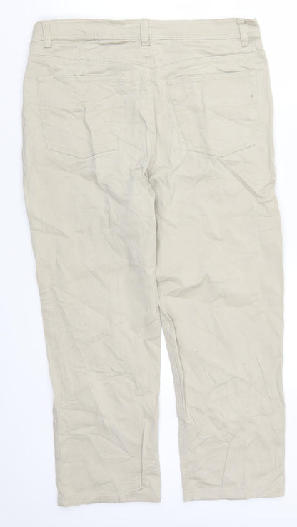 Chamargue Womens Beige   Cropped Trousers Size 36 in L25 in