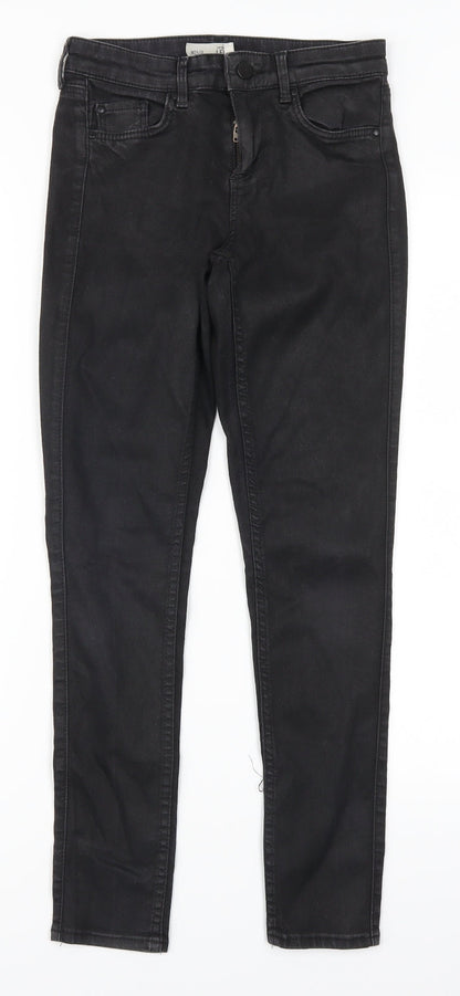 Topshop Womens Black  Denim Skinny Jeans Size 25 in L26 in