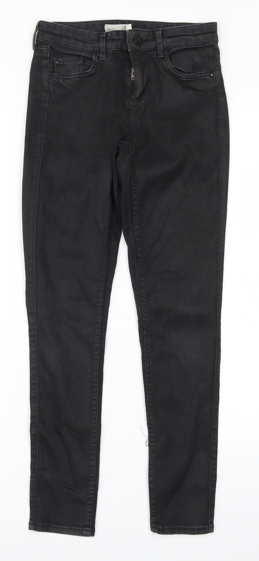 Topshop Womens Black  Denim Skinny Jeans Size 25 in L26 in
