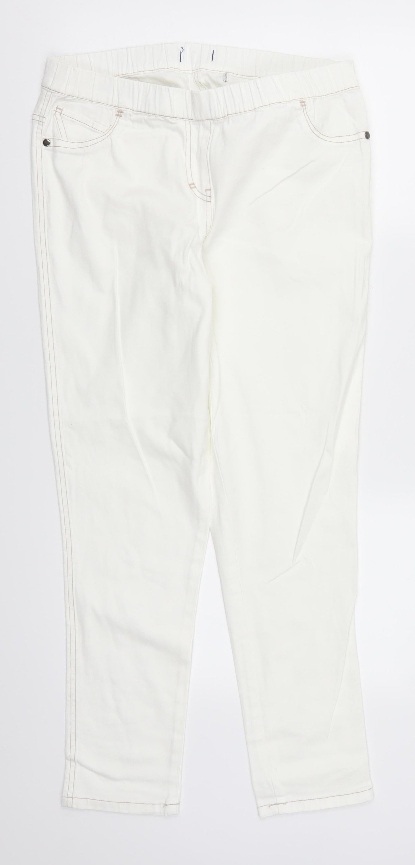 Womens UK Size 30 in Preworn Regular Fit Jegging White Jeans