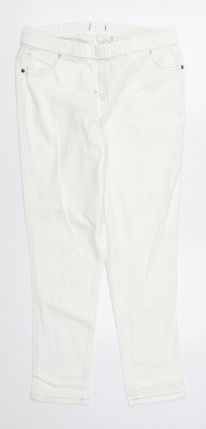 Womens UK Size 30 in Preworn Regular Fit Jegging White Jeans